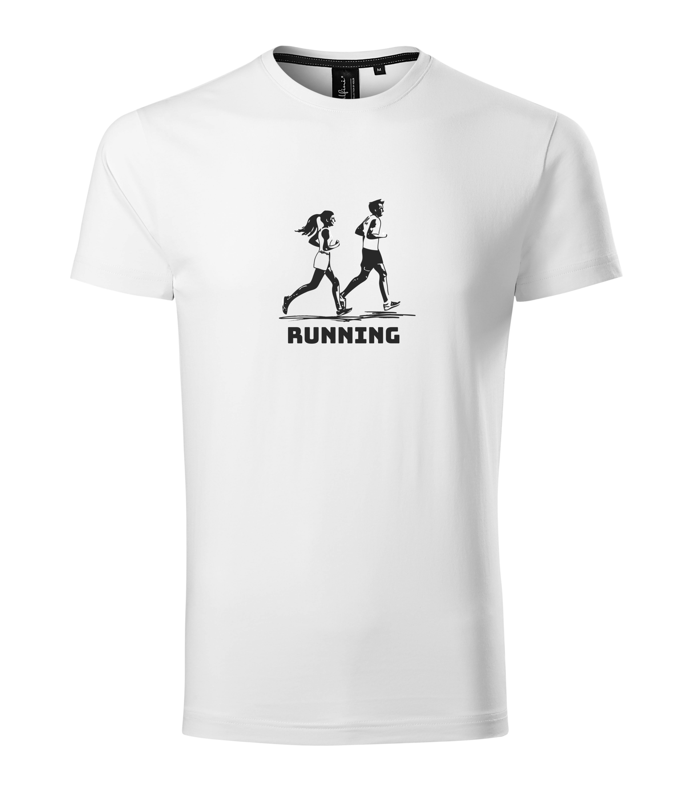 Pánské tričko s krátkým rukávem z luxusní bavlny s nápisem Running